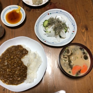 市販のルーで☆キーマカレー